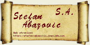 Stefan Abazović vizit kartica